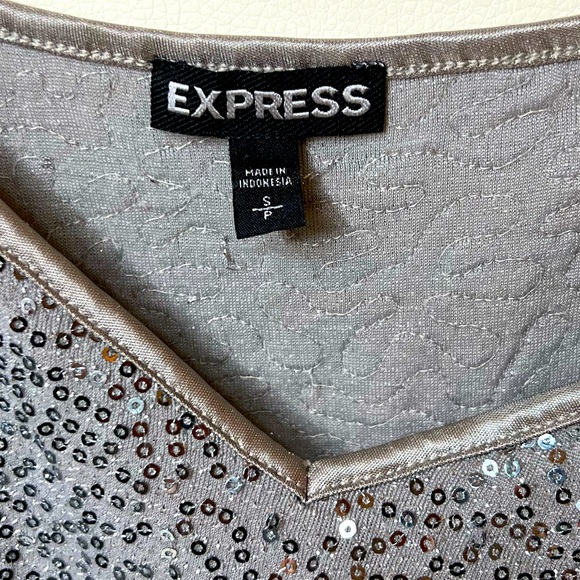 “EXPRESS” Silver sequins cami top, Small, great condition, used once - Picture 5 of 5